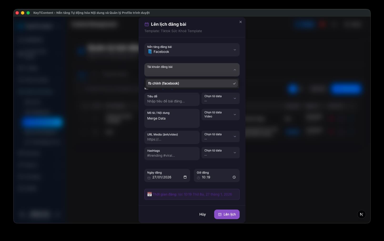 Công bố nội dung