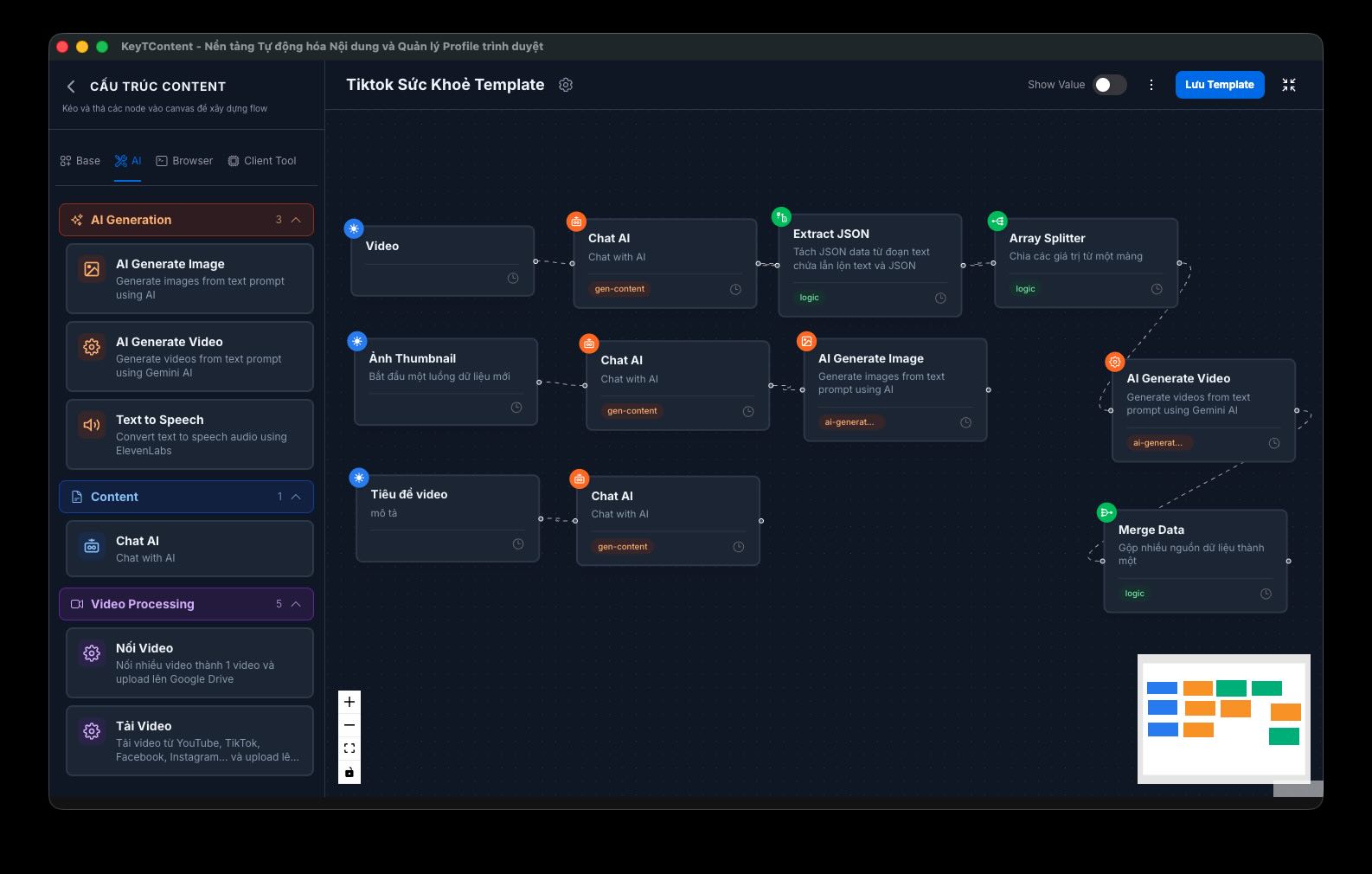 Tạo nội dung tự động